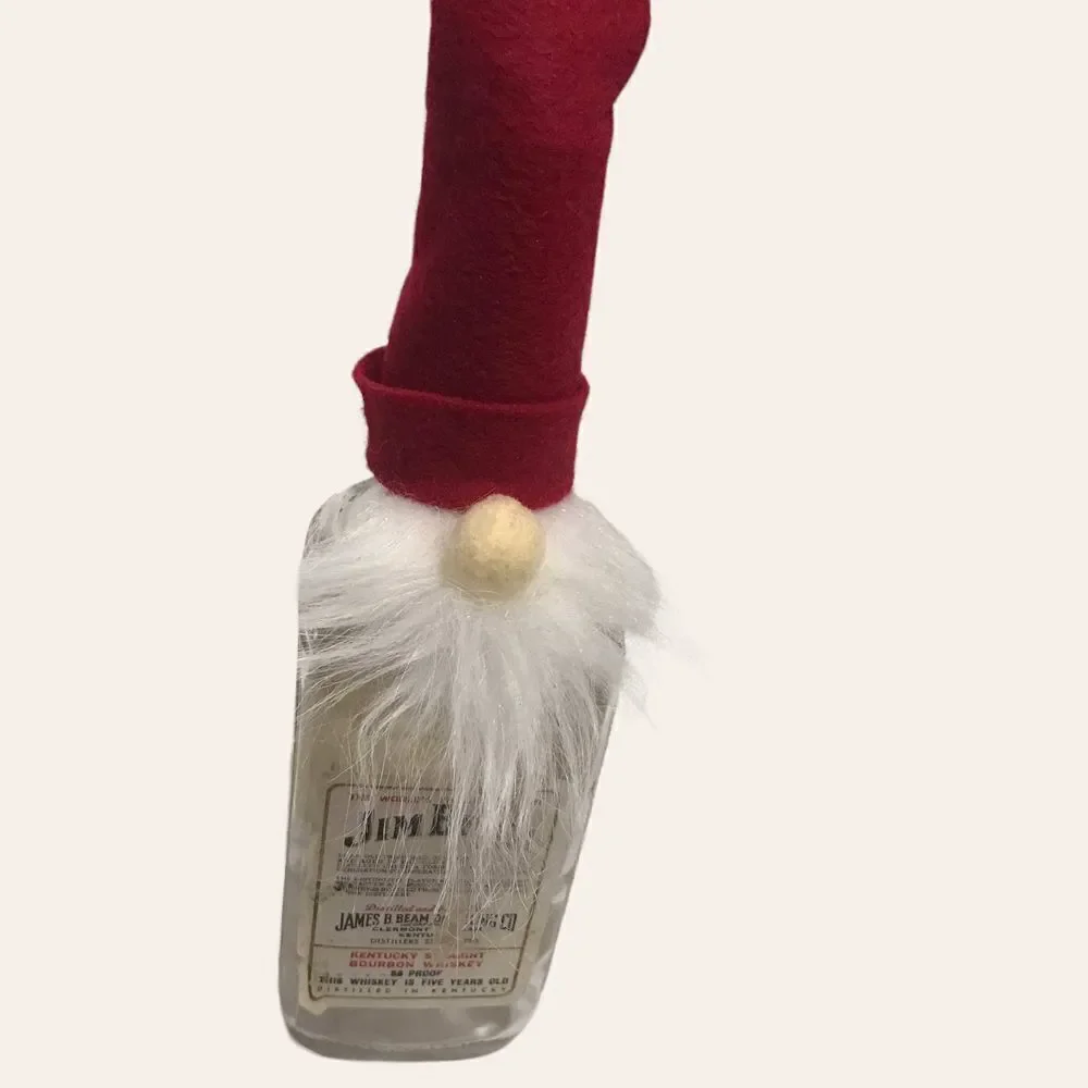 Santa‎ Gnome Bottle Topper Christmas holiday